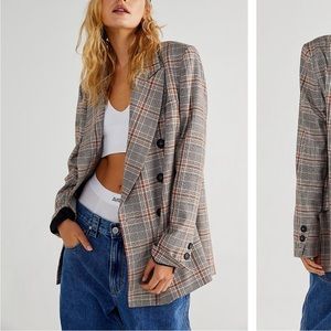 Free People Ashby Plaid Blazer